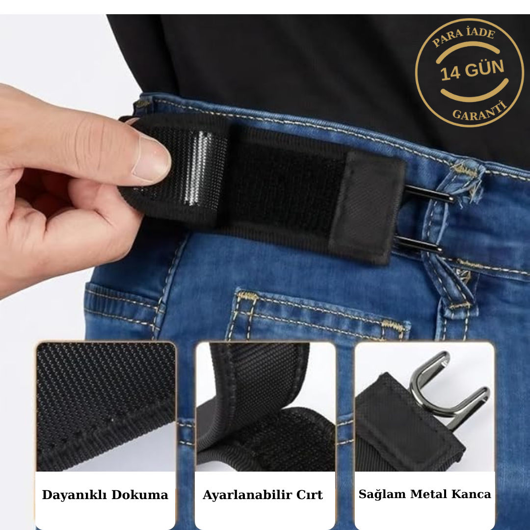Beltgo®  Cırtlı Kanca Sistem Kemer